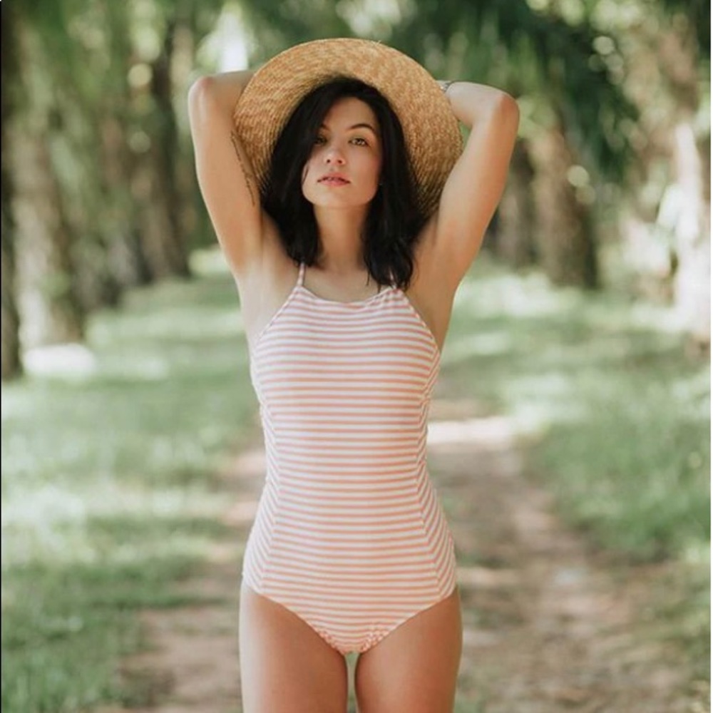 Albion Weekender Peachy Keen One Piece Tie Back Swimsuit